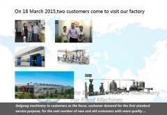 On 18 March 2015,two customers come to visit our factory