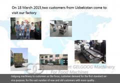 On 18 March 2015,two customers from Uzbekistan come to visit our factory
